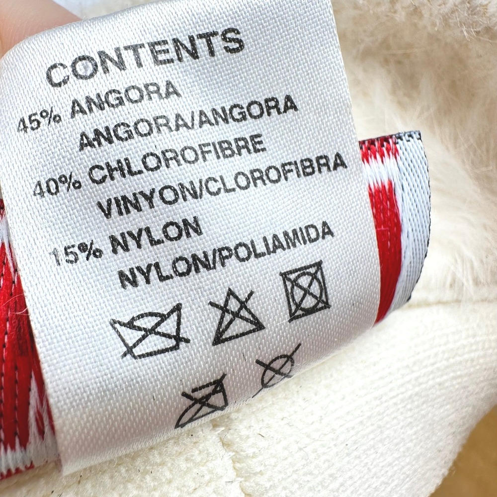 Vintage Kangol Furgora Bin Bucket Hat Off White Cream Fuzzy Angora Blend Medium - Picture 9 of 10